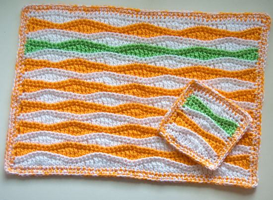 free crochet patterns placemats coasters