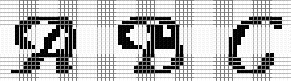 crochet letter graph patterns