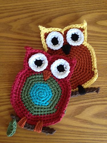 Crochet Owl Coaster