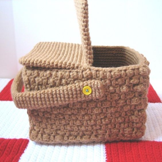 free crochet large basket patterns