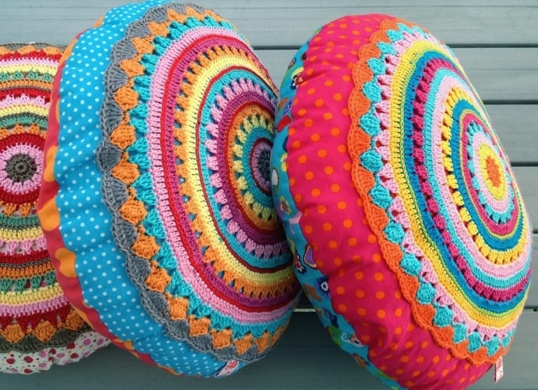 crochet round pillow patterns