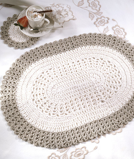 crochet oval placemat pattern free