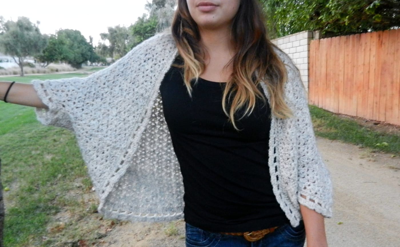 cotton crochet shrug cardigan pattern