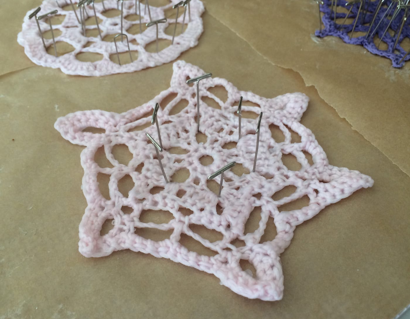 crochet snowflake blocking pattern