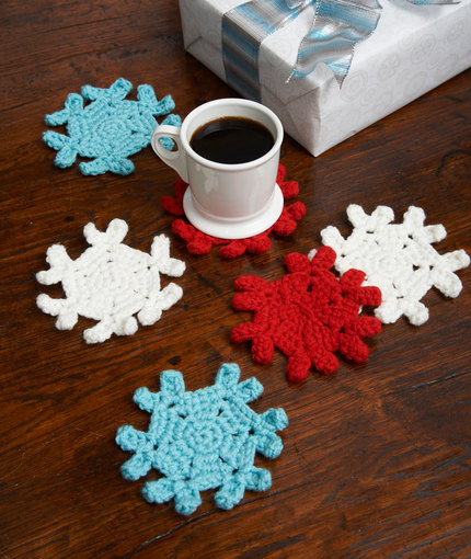 crochet snowflake coaster pattern