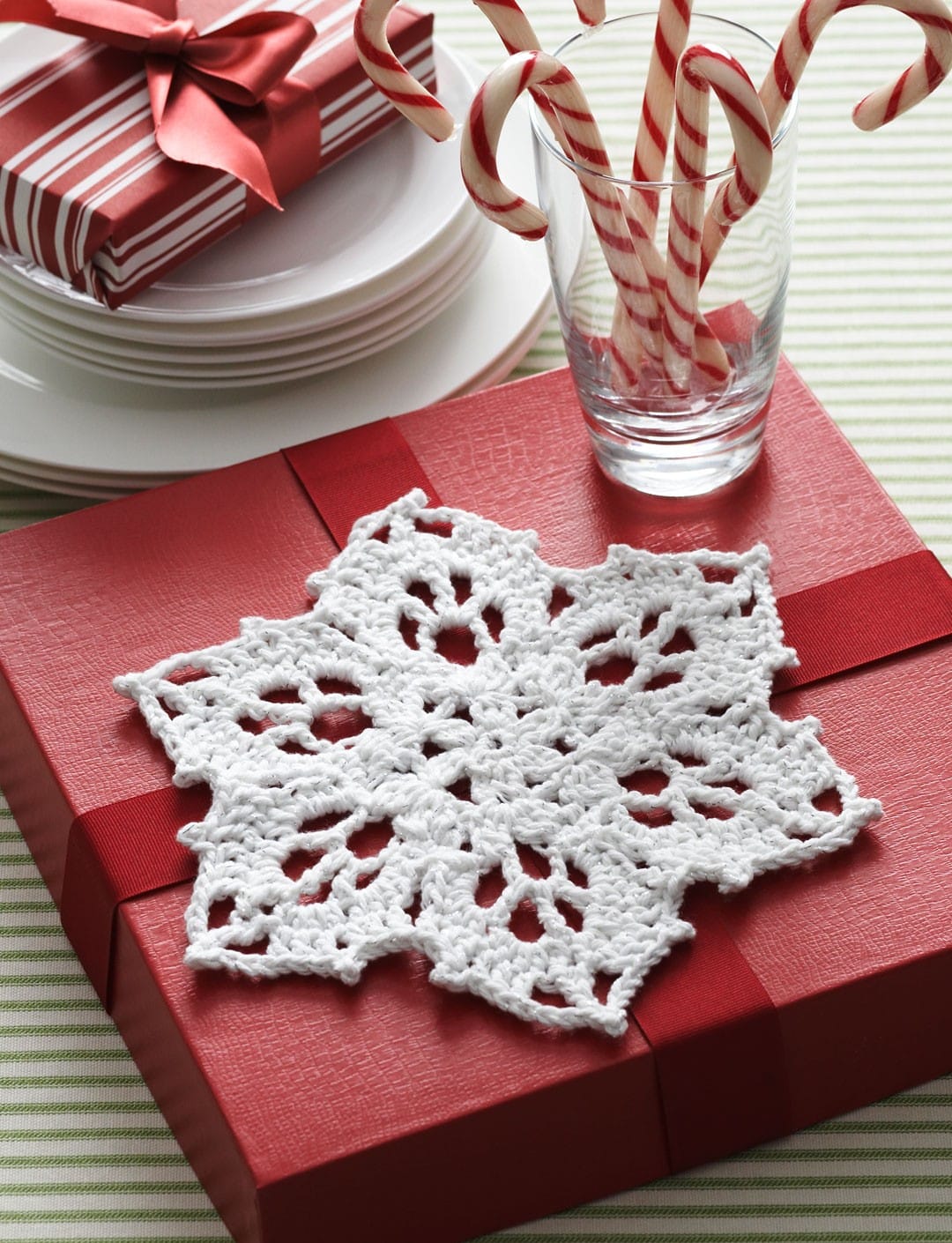 free crochet snowflake dishcloth pattern