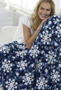 crochet snowflake pattern blanket