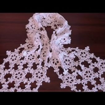 free crochet snowflake scarf patterns