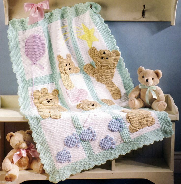 free crochet teddy bear afghan pattern
