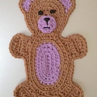 crochet teddy bear applique free pattern