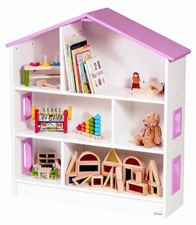 dollhouse bookcase with doors
