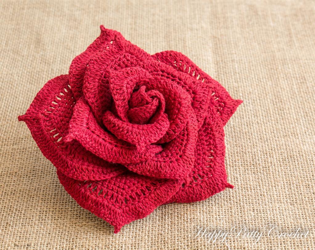 how to crochet a rose flower
