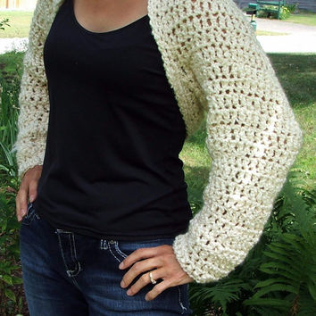 Long Sleeve Crochet Shrug Patterns
