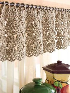 Crochet Kitchen Curtain