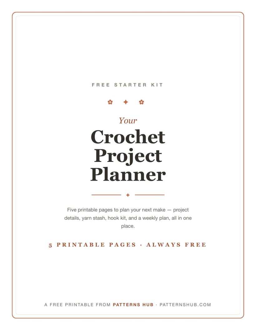 Cover of the free Crochet Project Planner — Starter Pages printable