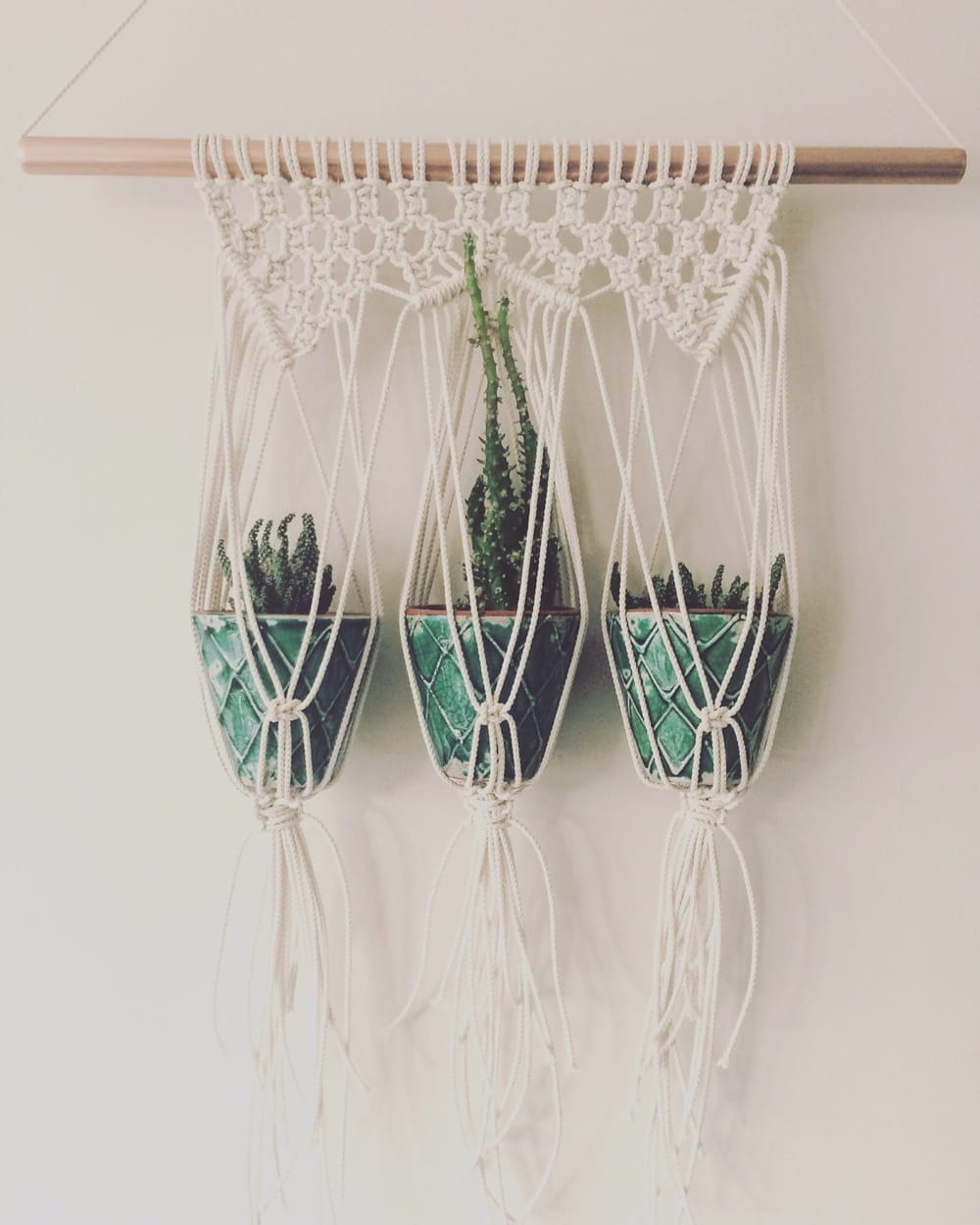 Easy kid-friendly macramé planters