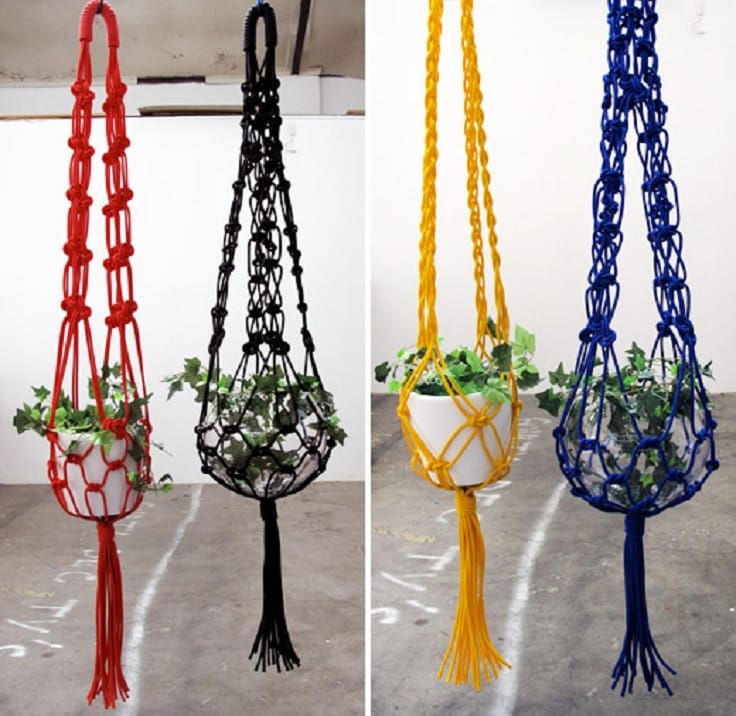 Macramé plant hanger pattern