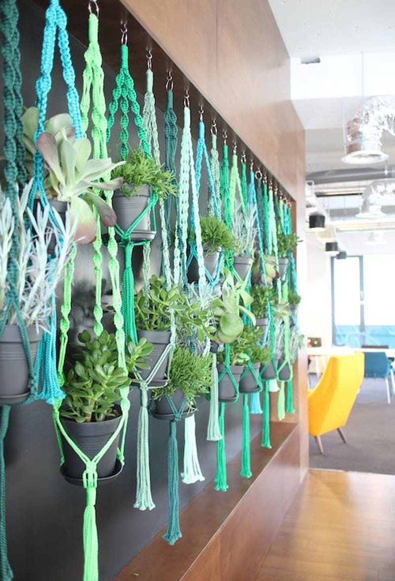 Set of macramé plant hangers