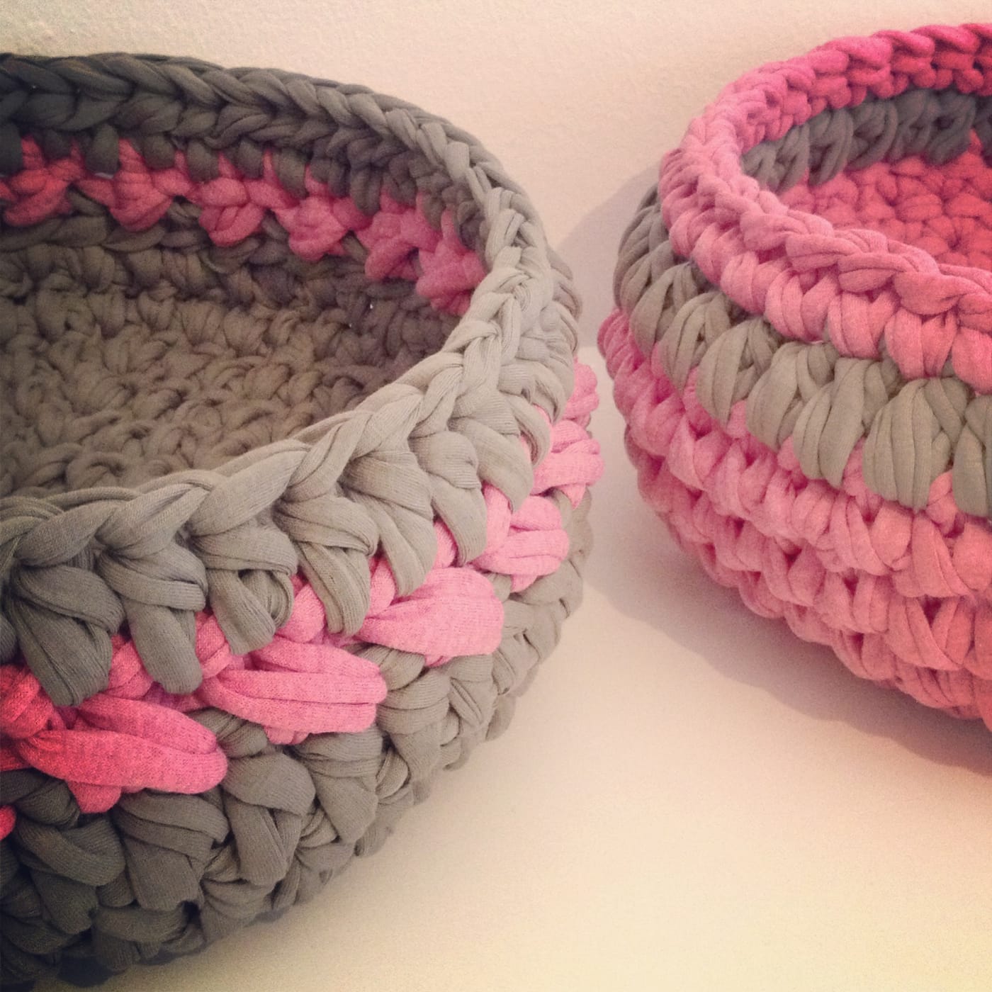 Pink Crochet Easter Basket