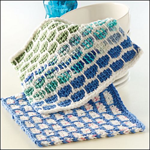 tunisian crochet dishcloth patterns free